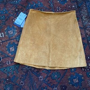 NWT Zara Suede Camel Skirt